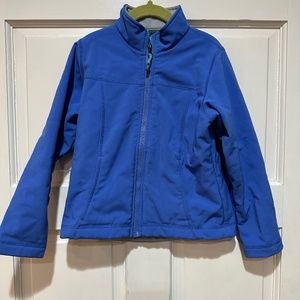 Lands'  End Girls Blue Soft Shell Full Zip Fleece Lined Jacket Size 5/6